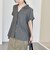 quaranciel:〈手洗い可能〉シアー デニム フレンチスリーブ レギュラー シャツ
