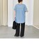 quaranciel:〈手洗い可能〉シアー デニム フレンチスリーブ レギュラー シャツ