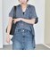 quaranciel:〈手洗い可能〉シアー デニム フレンチスリーブ レギュラー シャツ