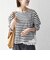《予約》SHIPS any:〈洗濯機可能〉レース ヘム アシンメトリー ロングスリーブ TEE