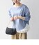 《予約》SHIPS any:〈洗濯機可能〉レース ヘム アシンメトリー ロングスリーブ TEE