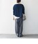 《予約》SHIPS any:〈洗濯機可能〉レース ヘム アシンメトリー ロングスリーブ TEE