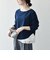 《予約》SHIPS any:〈洗濯機可能〉レース ヘム アシンメトリー ロングスリーブ TEE