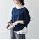 《予約》SHIPS any:〈洗濯機可能〉レース ヘム アシンメトリー ロングスリーブ TEE
