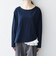 《予約》SHIPS any:〈洗濯機可能〉レース ヘム アシンメトリー ロングスリーブ TEE