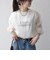 《予約》SHIPS any:〈手洗い可能〉シアー ワイド トップス  × フレンチ ロゴ TEE