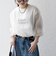 《予約》SHIPS any:〈手洗い可能〉シアー ワイド トップス  × フレンチ ロゴ TEE