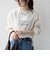 《予約》SHIPS any:〈手洗い可能〉シアー ワイド トップス  × フレンチ ロゴ TEE