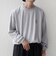【SHIPS any別注】ohwell: ワンポイント ロゴ 刺繍 ボーダー リンガー Tシャツ(ロンT)◆