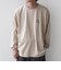 【SHIPS any別注】ohwell: ワンポイント ロゴ 刺繍 ボーダー リンガー Tシャツ(ロンT)◆
