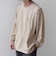 【SHIPS any別注】ohwell: ワンポイント ロゴ 刺繍 ミジンボーダー Tシャツ(ロンT)◇