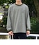 【SHIPS any別注】ohwell: ワンポイント ロゴ 刺繍 ミジンボーダー Tシャツ(ロンT)◇