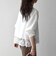 《予約》SHIPS any:〈洗濯機可能〉ジップ レース ヘム ロングスリーブ TEE