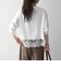 《予約》SHIPS any:〈洗濯機可能〉ジップ レース ヘム ロングスリーブ TEE