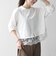 《予約》SHIPS any:〈洗濯機可能〉ジップ レース ヘム ロングスリーブ TEE