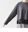 〈洗濯機可能〉ジップ レース ヘム ロングスリーブ TEE