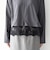 〈洗濯機可能〉ジップ レース ヘム ロングスリーブ TEE