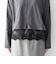 〈洗濯機可能〉ジップ レース ヘム ロングスリーブ TEE