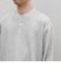 SHIPS any:〈洗濯機可能〉フクレ ジャカード リラックス ヘンリーネックTシャツ(ロンT)◆
