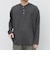 SHIPS any:〈洗濯機可能〉フクレ ジャカード リラックス ヘンリーネックTシャツ(ロンT)◆