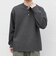 SHIPS any:〈洗濯機可能〉フクレ ジャカード リラックス ヘンリーネックTシャツ(ロンT)◆