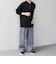 SHIPS any:〈洗濯機可能〉フクレ ジャカード リラックス ヘンリーネックTシャツ(ロンT)◆
