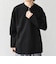 SHIPS any:〈洗濯機可能〉フクレ ジャカード リラックス ヘンリーネックTシャツ(ロンT)◆