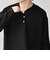 SHIPS any:〈洗濯機可能〉フクレ ジャカード リラックス ヘンリーネックTシャツ(ロンT)◆