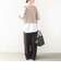 〈手洗い可能〉ネップ ヘリンボーン ツイード ドロスト パンツ