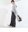 SHIPS Colors:〈手洗い可能〉TR サテン ウエスト イージー パンツ