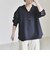 《予約》quaranciel:〈洗濯機可能〉ウールライク Vネック スキッパー シャツ & ワイド パンツ セットアップ