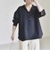 《予約》quaranciel:〈洗濯機可能〉ウールライク Vネック スキッパー シャツ & ワイド パンツ セットアップ
