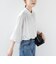《予約》【WEB限定】〈手洗い可能〉襟 タック サテン ロング スリーブ ブラウス