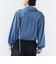 《予約》【WEB限定】〈手洗い可能〉襟 タック サテン ロング スリーブ ブラウス