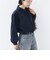 《予約》【WEB限定】〈手洗い可能〉襟 タック サテン ロング スリーブ ブラウス