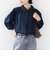 《予約》【WEB限定】〈手洗い可能〉襟 タック サテン ロング スリーブ ブラウス