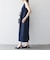《予約》SHIPS any:〈洗濯機可能〉カーブネック ノースリーブ ワンピース［NAVY BLUE］