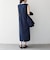 《予約》SHIPS any:〈洗濯機可能〉カーブネック ノースリーブ ワンピース［NAVY BLUE］