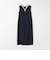 《予約》SHIPS any:〈洗濯機可能〉カーブネック ノースリーブ ワンピース［NAVY BLUE］