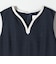 《予約》SHIPS any:〈洗濯機可能〉カーブネック ノースリーブ ワンピース［NAVY BLUE］
