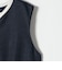 《予約》SHIPS any:〈洗濯機可能〉カーブネック ノースリーブ ワンピース［NAVY BLUE］