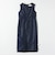 《予約》SHIPS any:〈洗濯機可能〉カーブネック ノースリーブ ワンピース［NAVY BLUE］
