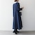 《予約》SHIPS any:〈洗濯機可能〉レースカラー ロング スリーブ ワンピース［NAVY BLUE］