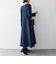 《予約》SHIPS any:〈洗濯機可能〉レースカラー ロング スリーブ ワンピース［NAVY BLUE］