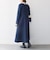 《予約》SHIPS any:〈洗濯機可能〉レースカラー ロング スリーブ ワンピース［NAVY BLUE］