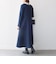 《予約》SHIPS any:〈洗濯機可能〉レースカラー ロング スリーブ ワンピース［NAVY BLUE］