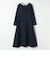 《予約》SHIPS any:〈洗濯機可能〉レースカラー ロング スリーブ ワンピース［NAVY BLUE］