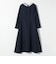 《予約》SHIPS any:〈洗濯機可能〉レースカラー ロング スリーブ ワンピース［NAVY BLUE］