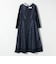 《予約》SHIPS any:〈洗濯機可能〉レースカラー ロング スリーブ ワンピース［NAVY BLUE］