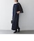 《予約》SHIPS any:〈手洗い可能〉シアー ドット コンビ ワンピース ［NAVY BLUE］
